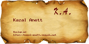 Kazal Anett névjegykártya